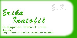 erika kratofil business card